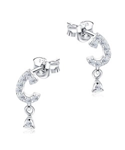 Beautiful crystal Silver Stud Earring STS-5180